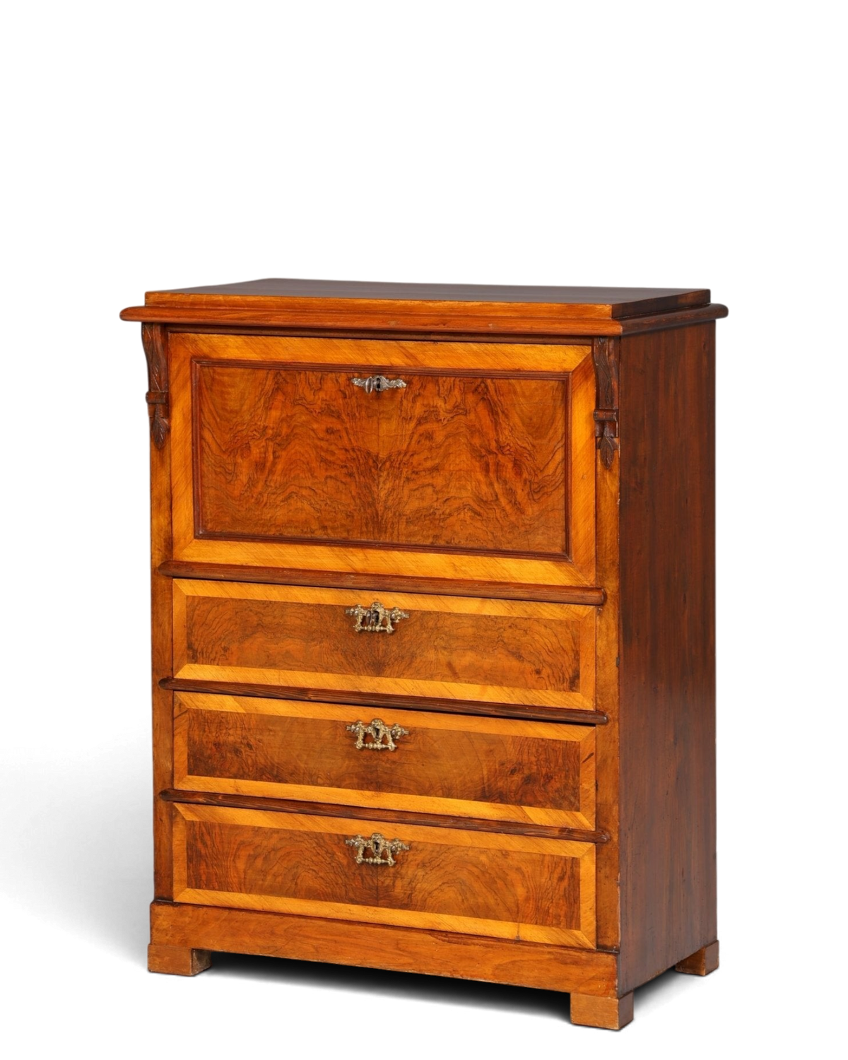 Stilvoller Gründerzeit Sekretär Vertiko Highboard Louis Philippe Kommode um 1880