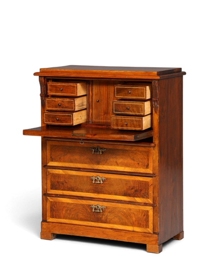 Stilvoller Gründerzeit Sekretär Vertiko Highboard Louis Philippe Kommode um 1880