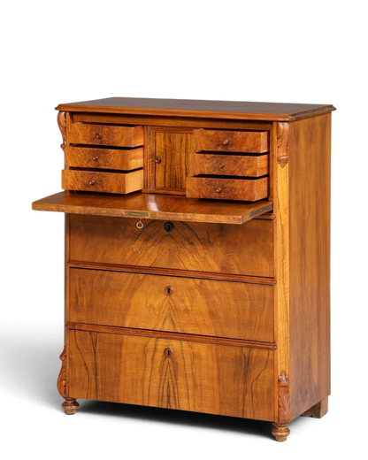 Stilvoller Louis Philippe Sekretär Biedermeier Vertiko Jugendstil Antik Kommode um 1880 Schreibkommode