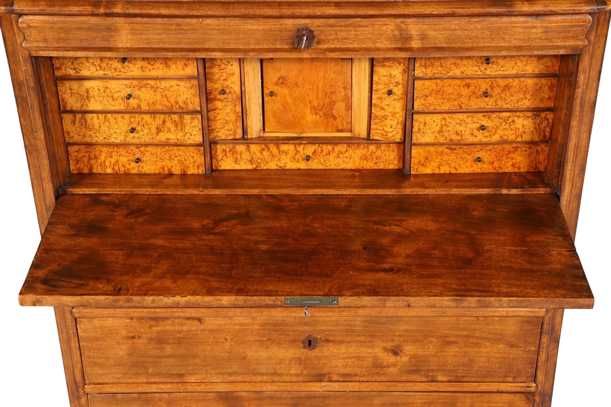 Stilvoller Louis Philippe Sekretär Vertiko Gründerzeit Kommode um 1880 Schreibkommode