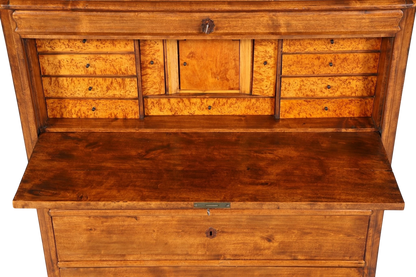 Stilvoller Louis Philippe Sekretär Vertiko Gründerzeit Kommode um 1880 Schreibkommode