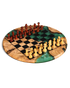 Stilvolles Handgefertigtes Epoxidharz Schachbrett Olivenbaum Epoxy Spielbrett Brettspiel
