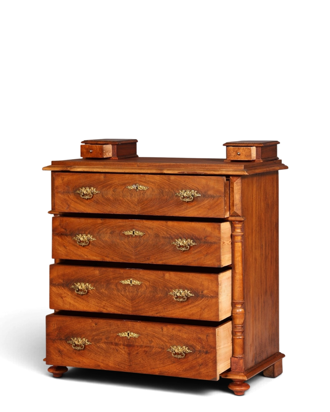 Wunderschöne Gründerzeit Kommode Louis Philippe Vertiko Nussbaum Sideboard um 1880