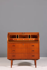 Wunderschöner Mid Century Rollladen Sekretär Danish Design Schreibtisch echt Holz  Schrank