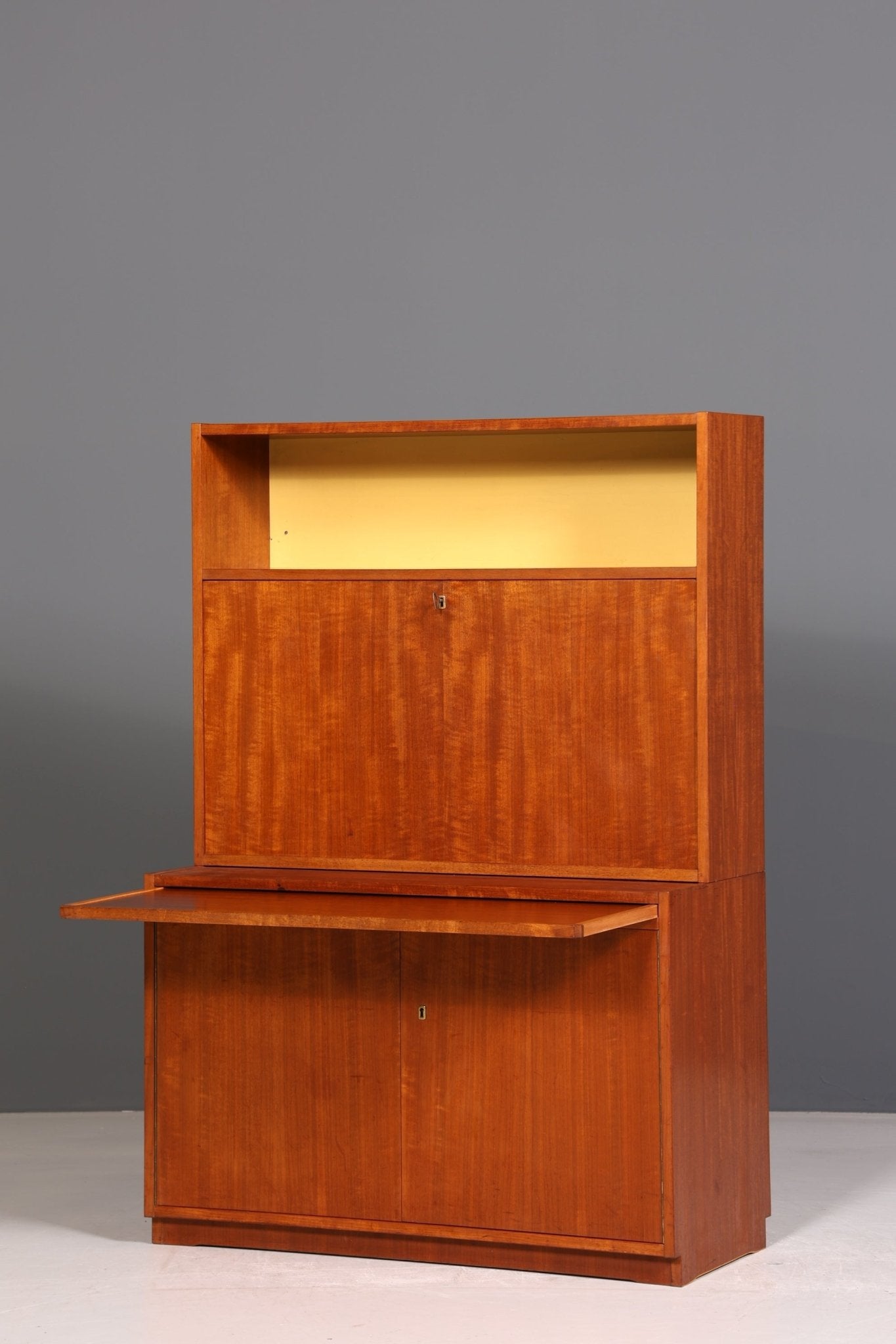Wunderschöner Mid Century Schrank Vintage Highboard Sekretär Holz Regal Retro Vertiko 60s