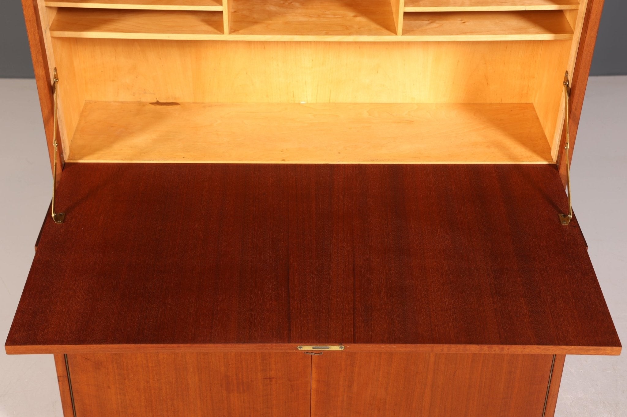 Wunderschöner Mid Century Schrank Vintage Highboard Sekretär Holz Regal Retro Vertiko 60s